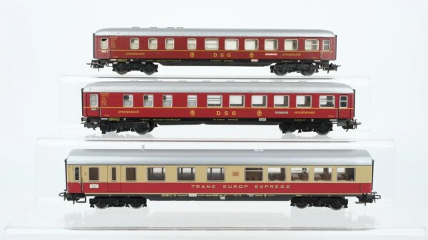Märklin H0 Konvolut Speisewagen Mitropa TEE-Reisezugwagen 1. Kl. DSG DB