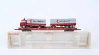 Fleischmann H0 5275 Niederflurwagen beladen mit LKW...