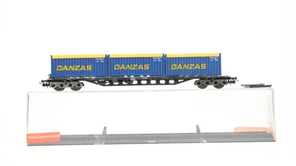 Röwa H0 2413 Containertragwagen mit 3 Containern Danzas DB