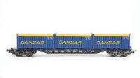 Röwa H0 2413 Containertragwagen mit 3 Containern...