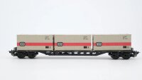 Röwa H0 2428 Schwenkrungenwagen mit 3 Containern DB DB