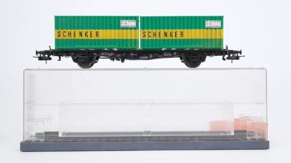 Röwa H0 2322 Containertragwagen mit 2 Containern Schenker DB