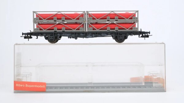Röwa H0 2014 Tragwagen mit Flachtankcontainern DB