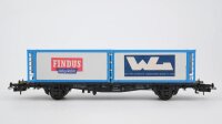 Röwa H0 2013 Containertragwagen mit 2 Containern...
