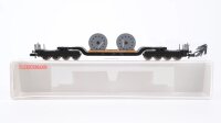 Fleischmann N 8299 Tiefladewagen mit 2 Kabelrollen SSt...