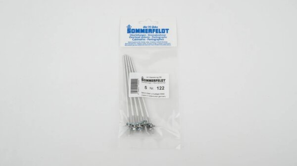 Sommerfeldt 122 H0 Beton-Mast ohne Ausleger, Aluminium (VE=5) - OVP NEU