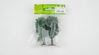 Spur H0 Jordan Modellbau  [3]  Laubbäume ca 10cm mit Fuß 2 Stück  - OVP NEU