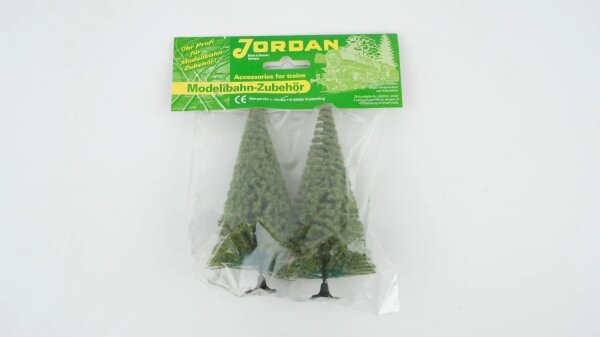 Spur H0/N Jordan Modellbau  [82F] Modell-Tannen beflockt 12 cm 2 Stück - OVP NEU