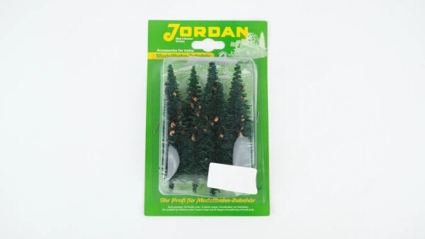 Spur H0/N Jordan Modellbau /Z [43B] Modell-Fichten mit Zapfen 8/12cm 8 Stück  - OVP NEU