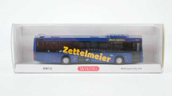 Wiking H0 0707 02 MAN Lions City A78 Zettelmeier