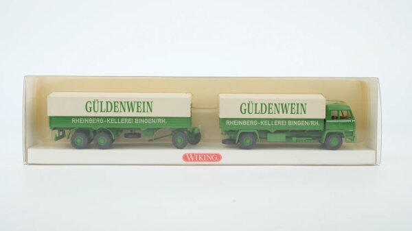 Wiking H0 8490540 Büssing BS 16L Pritschen Lastzug Güldenwein