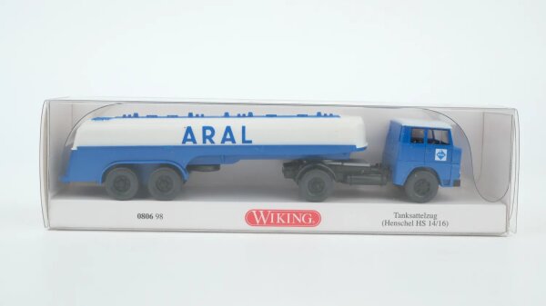 Wiking H0 080698 Henschel HS 14/16 Tanksattelzug Aral