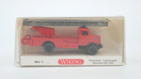 Wiking H0 086131 Henschel HS100 Feuerwehr Leiterwagen