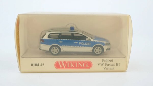 Wiking H0 010445 VW Passat B7 Variant Polizei silber blau