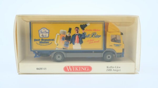 Wiking H0 043505 MB Atego Koffer LKW Post Brauerei Weiler