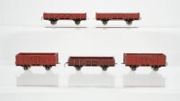Minitrix/Schiebetrix N Konvolut Niederbordwagen...