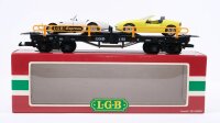 LGB G 4159 Autotransportwagen mit Beladung BMW & Cobra