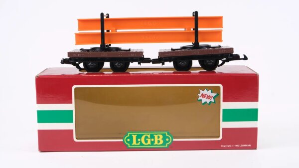 LGB G 4050 Drehschemelwagen mit Stahlträgern