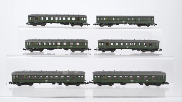 Roco N Konvolut Schnellzugwagen 2./3. Kl. Gepäckwagen DR