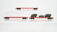 Minitrix N Konvolut Schwerlastwagen teilbeladen mit...