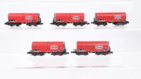 Minitrix N Konvolut Schweröl-Kesselwagen Texaco DB