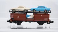 Minitrix N Konvolut gedeckte Güterwagen Autotransportwagen mit PKW DB
