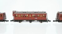 Märklin Z Konvolut Abteilwagen 2./3./4. Kl. Gepäckwagen K.P.E.V.