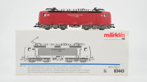 Märklin H0 83443 Elektrische Lokomotive "1.1.1994" BR 143 094-1 DB AG Wechselstrom Delta Digital