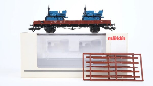 Märklin H0 46363 Rungenwagen mit LANZ-Bulldogs  R 02 der DB