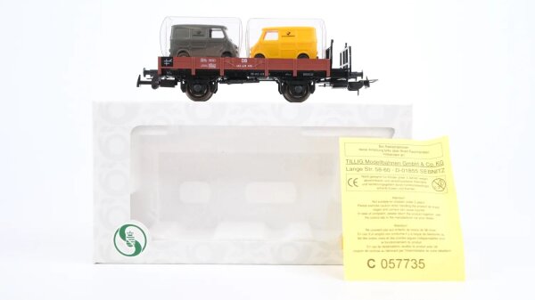 Sachsenmodelle H0 78335 Niederbordwagen mit 2 Post LKW´s DB