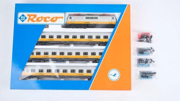 Roco H0 43047 Zugset Lufthansa Airport Express E-Lok BR 111 DB Gleichstrom