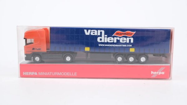 Herpa N 065924 Scania R 04 TL Gardinenplanen-Sattelzug Van Dieren