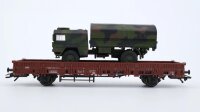Märklin H0 46955 Rungenwagen mit LKW 5 T GL  Kbs 443 der DB AG