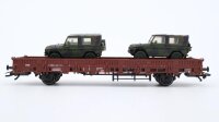 Märklin H0 46954 Rungenwagen mit Geländewagen Wolf Kbs 443 der DB AG