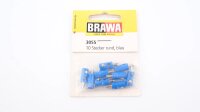 Brawa 3055 10 Stecker rund blau