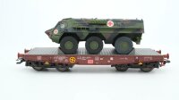 Märklin H0 48728 Schwerlast-Flachwagen mit Transportpanzer Fuchs Rlmmps 651 der DB AG