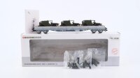 Märklin H0 47022 Flachwagen 4Mfor Militär SBB