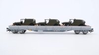 Märklin H0 47022 Flachwagen 4Mfor Militär SBB