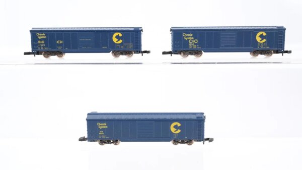 Märklin Z Konvolut US Box Cars Chessie System WM