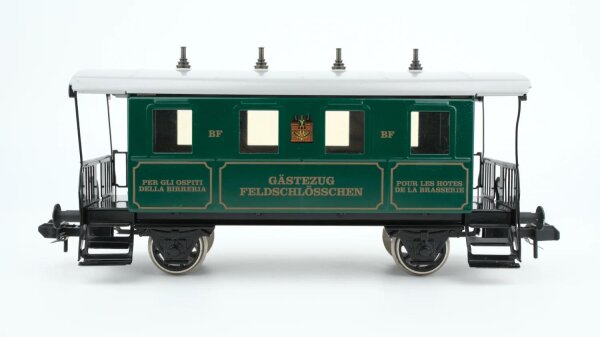 Märklin Spur 1 Personenwagen grün Gästezug Feldschlösschen BF