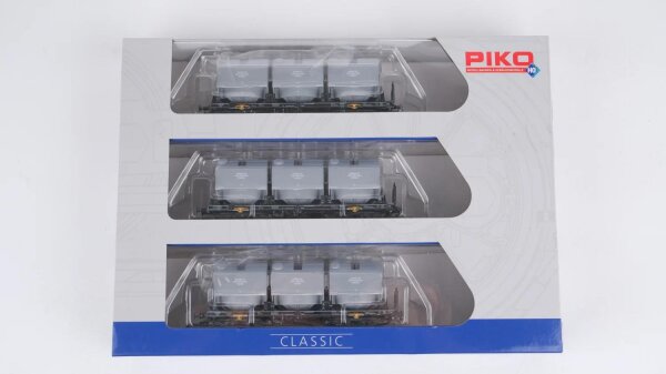 Piko H0 58338 Güterwagenzug Kalkkübelwagen 3-teilig DR