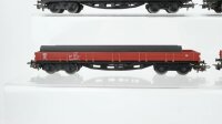 Märklin H0 Konvolut Niederbordwagen teilbeladen DB