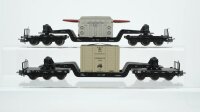 Märklin H0 Konvolut Tiefladewagen mit Trafo...
