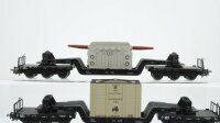 Märklin H0 Konvolut Tiefladewagen mit Trafo...