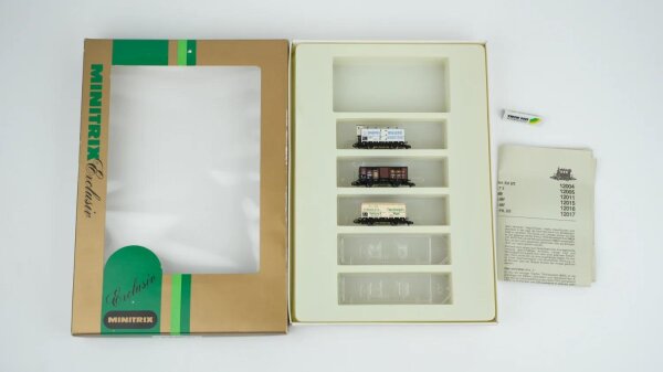 Minitrix N 11012 Zugset Dampflok Glaskasten