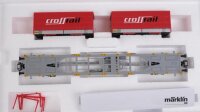 Märklin H0 47070 Güterwagen-Set Containerwagen mit LKW-Wechselpritschen SBB