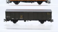 Märklin H0 Konvolut Schwerlastwagen mit Tankcontainern Preem gedeckter Güterwagen Post DB