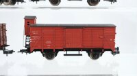 Fleischmann H0 Konvolut gedeckte Güterwagen Schlösser Alt Tiertransportwagen Niederbordwagen DB