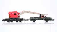 Minitrix N 51 3590 00 Kranwagen mit Schutzwagen DB