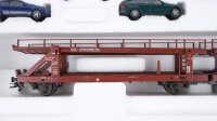 Märklin H0 47123 Doppel-Autotransportwagen beladen mit 8 Pkws der DB